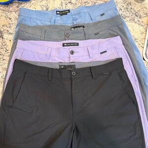 Travis Mathew Shorts (4 pair sold as one - Black, Gray, Lavender, Light Blue)